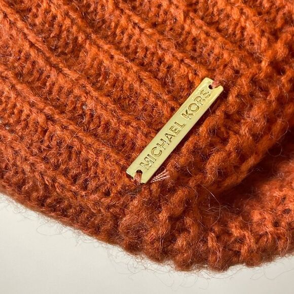 Michael Kors Sweater Women's Small Orange V-neck Wool Bland Casual - Picture 3 of 11